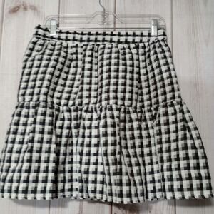 Topshop Skirt Ladies 8 Black and White Checked‎